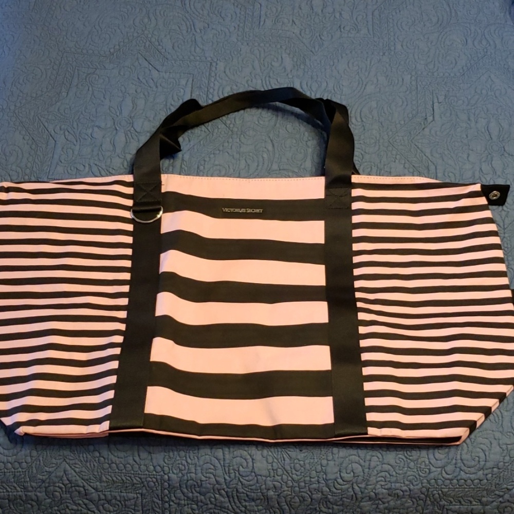 New Victoria's Secret Stripe Weekender Bag
